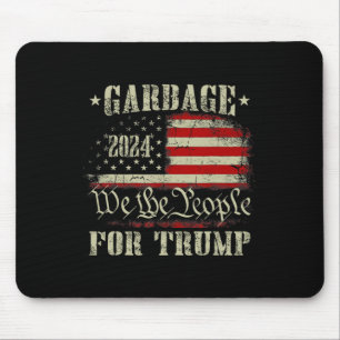 Müll für Trump 2024 Funny US American Flag Men Mousepad