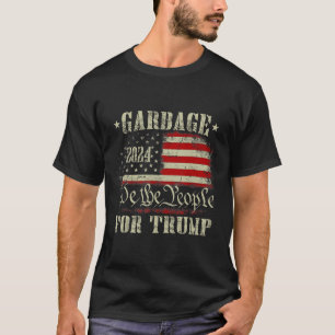 Müll für Trump 2024 Funny US American Flag Men T-Shirt
