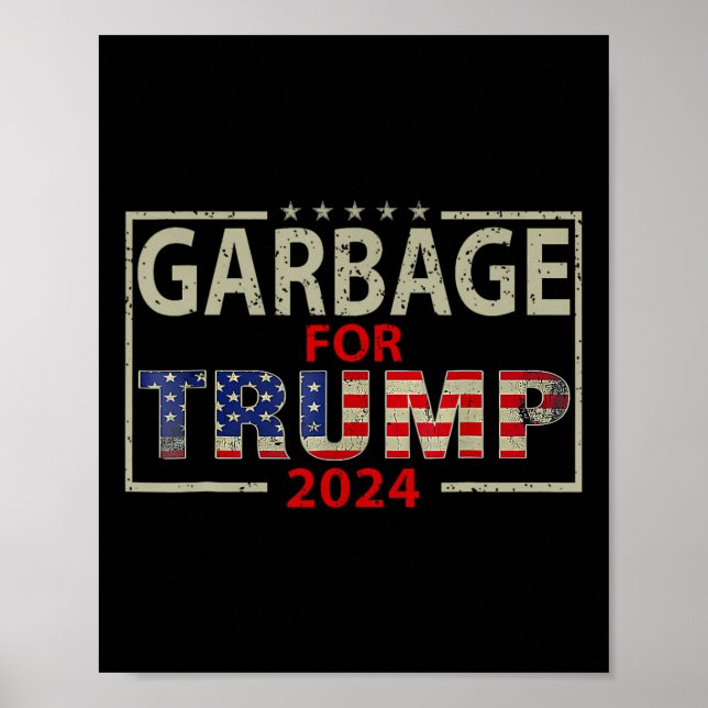 Müll für Trump 2024 T-Shirts Trump Unterstützer 20 Poster (Vorne)