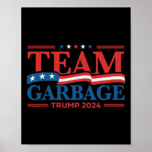 Müll für Trump 2024 USA-Flagge Vintage Poster