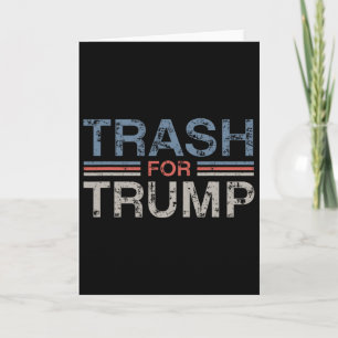 Müll für Trump 2025 Vintage Grunge Retro Müll  Karte