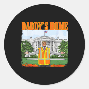 Müll für Trump Funny Daddys Zuhause Trump Pink 20 Runder Aufkleber