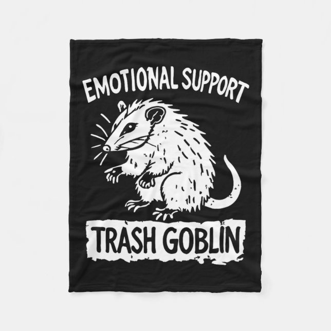Müll Goblin Ssum Emotionale Unterstützung Lustiges Fleecedecke (Vorderseite)