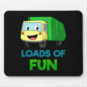 Müll lächelnder LKW Ladungen Spaß Recycling-Tag D Mousepad