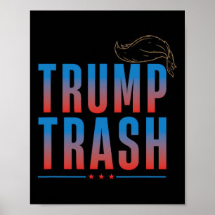 Müll Trump 2025 Grunge Müll Für Trump Lustiges Te Poster