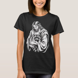 Müll Waschbär Jesus Waschbär Zertrümmerter Waschbä T-Shirt