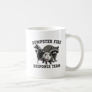 Müllcontainer-Feuer-Einsatzteam Lustiges Tier-Meme Kaffeetasse