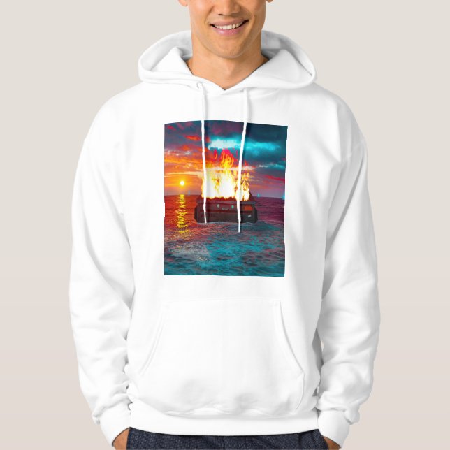 Müllcontainer-Feuer Hoodie (Vorderseite)