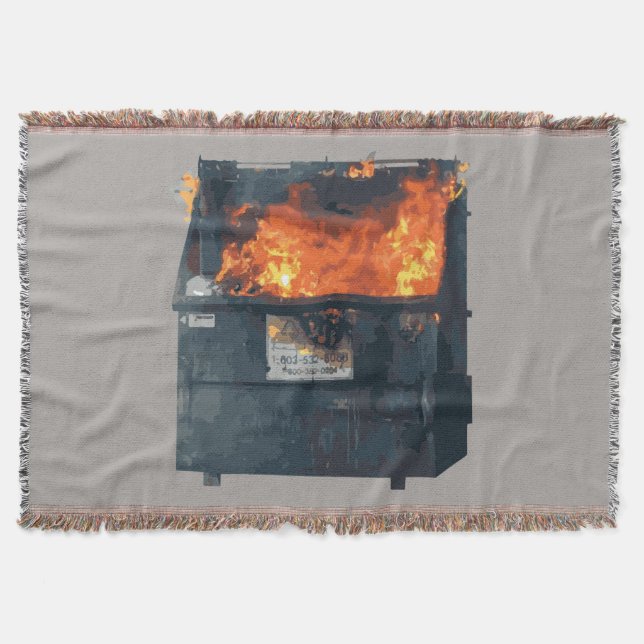 Müllcontainer-Feuer - lustiges Chaos Decke (Vorderseite)