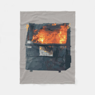Müllcontainer-Feuer - lustiges heißes Durcheinande Fleecedecke