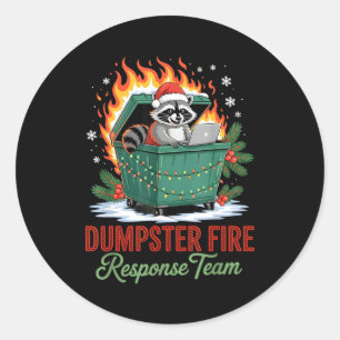 Müllcontainer-Feuer-Reaktionsteam-Leiter Weihnacht Runder Aufkleber