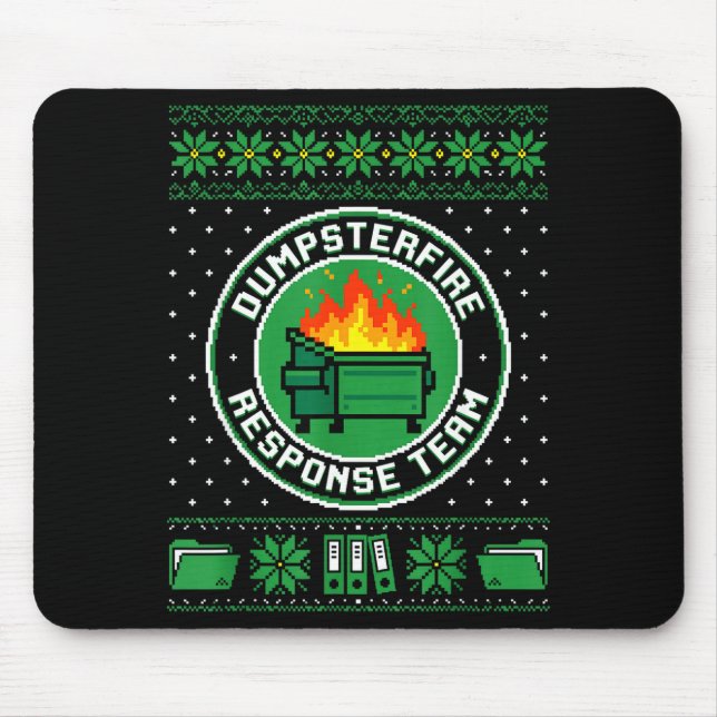 Müllcontainer-Feuer-Reaktionsteam Lustiges Büro-Fe Mousepad (Vorne)