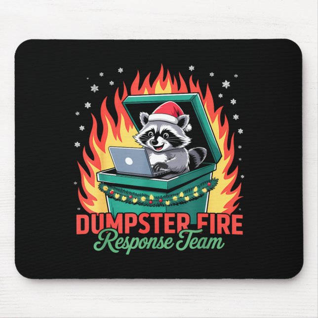 Müllcontainer-Feuer-Reaktionsteam Waschbär  Mousepad (Vorne)