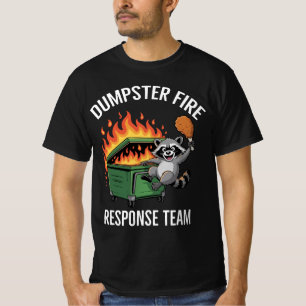 Müllcontainer-Feuerwehr-Team l Meme-Waschbär-Team T-Shirt