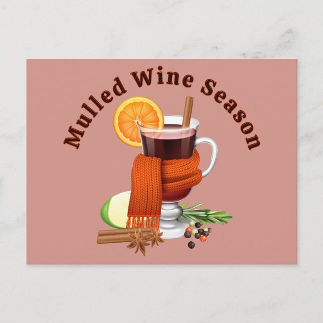 Mulled Wine Season Postkarte (Vorderseite)