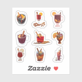 Mulled Wine Stickers Aufkleber
