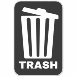 Mülleimer Aufkleber