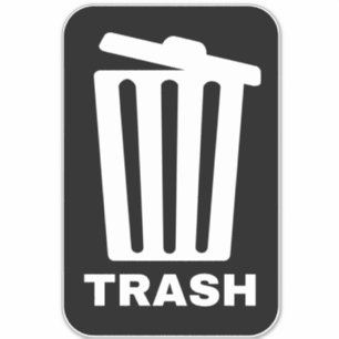 Mülleimer Aufkleber
