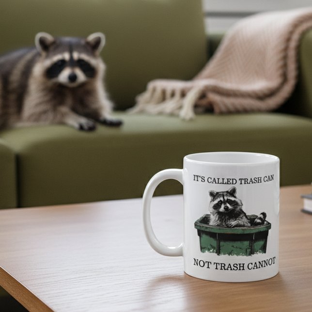 "Mülleimer" kann Raccoon lustig machen Kaffeetasse (Von Creator hochgeladen)