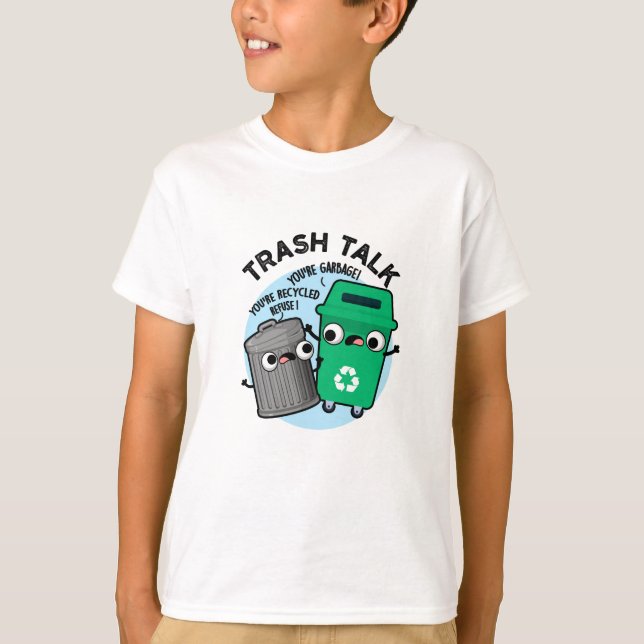 Mülleimer-Vortrag Funny Garbage Bin Puff T-Shirt (Vorderseite)