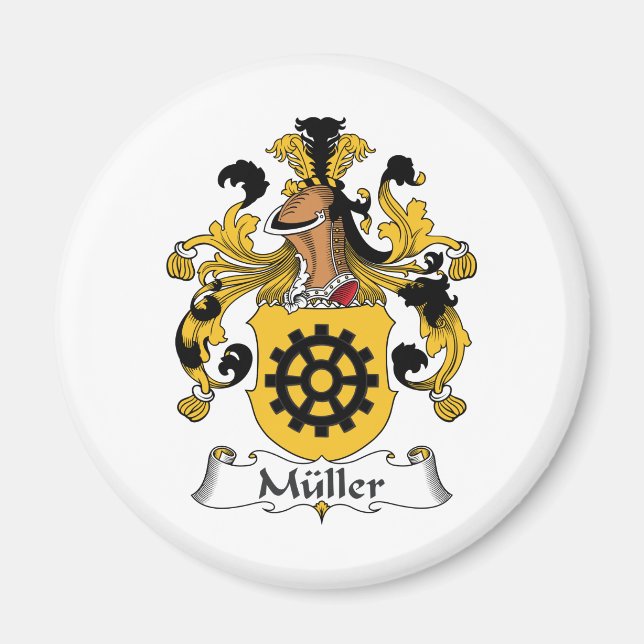 Muller-Familienwappen Magnet (Vorne)