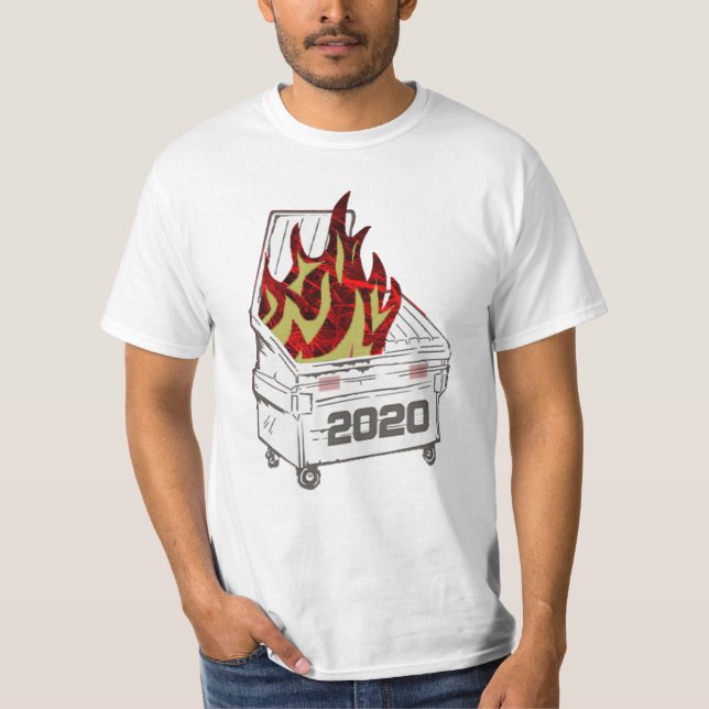 Müller-Feuerzwirn-Hemd, Trashcan, Feuer, Müllwagen T-Shirt (Vorderseite)