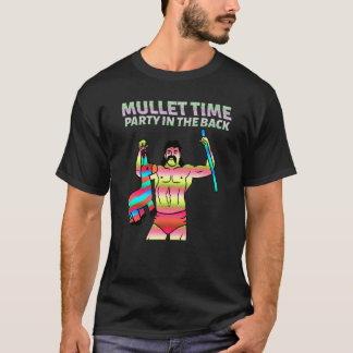 Mullet Time Party auf der Rückseite Vintag T-Shirt