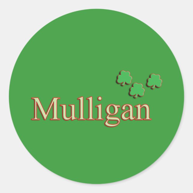 Mulligan Family Sticker (Vorderseite)