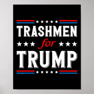 Müllmänner für Trump 2025 Lustiges Wahlkampf-T-Shi Poster