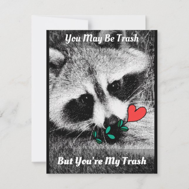 Müllpanda V-Day Card Feiertagskarte (Vorderseite)