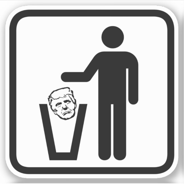 Müllschild Aufkleber (Vorderseite)