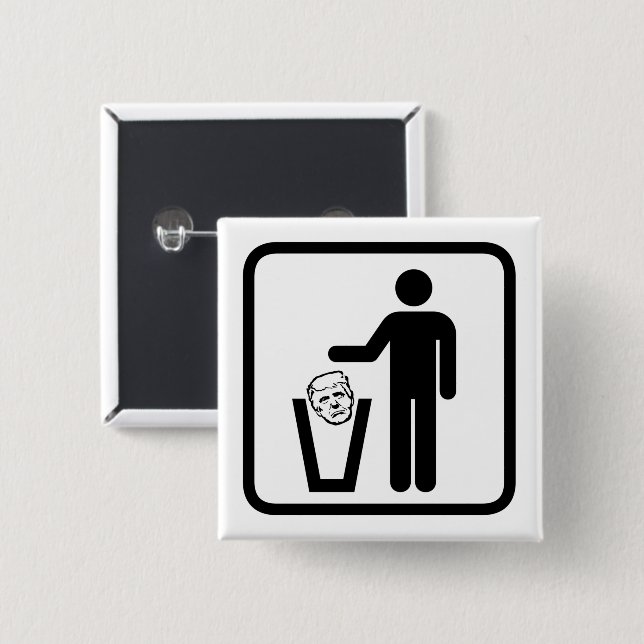 Müllschild Button (Vorne & Hinten)