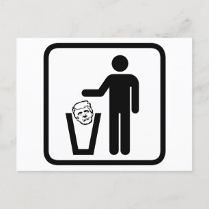 Müllschild Postkarte