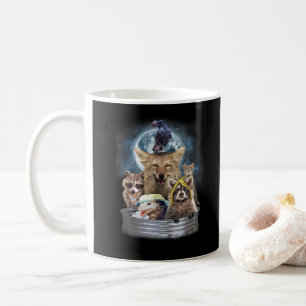 Mülltiere, die im Moon Funny Team herumhacken Kaffeetasse