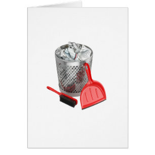 Mülltonne und Dustpan