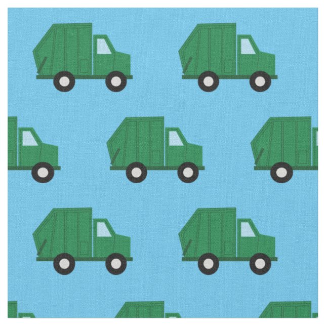 Mülltransporter Niedliche Jungen Kinder Stoff (Nahaufnahme)