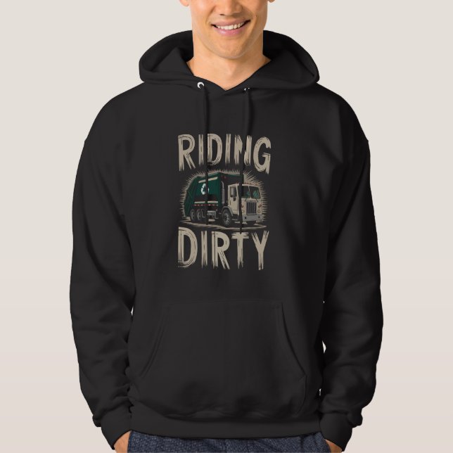 Mülltransporter Recycelnd Müllabfuhr Hoodie (Vorderseite)