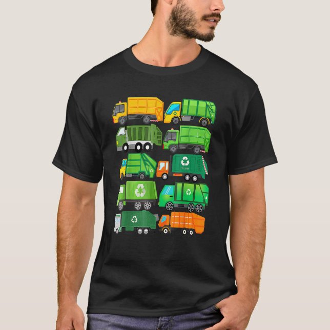 Mülltrennung Recycelnd Tagesmüll T-Shirt (Vorderseite)