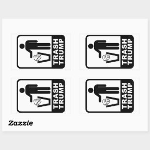 Mülltrump Rechteckiger Aufkleber