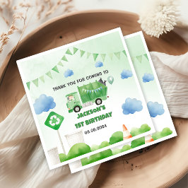 Müllwagen 1. Geburtstag Party Serviette