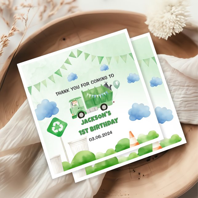 Müllwagen 1. Geburtstag Party Serviette (Von Creator hochgeladen)