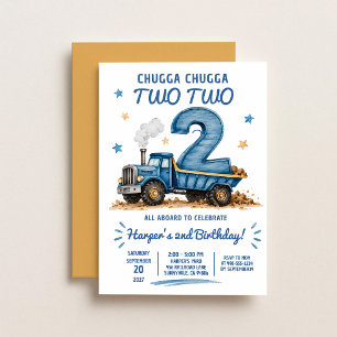 Müllwagen 2. Geburtstag Einladung