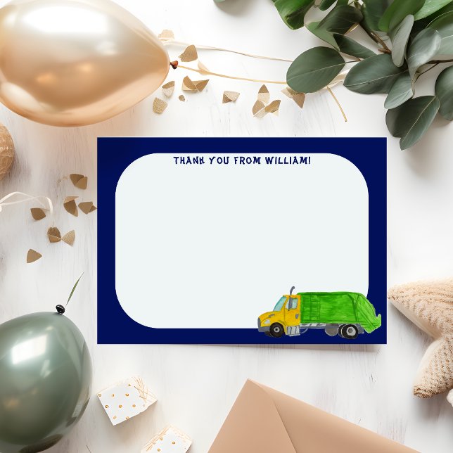 Müllwagen Flachpanel Dankeskarten Einladung (Von Creator hochgeladen)