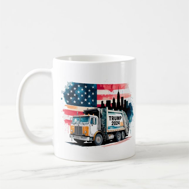 Müllwagen für Trump Kaffeetasse (Links)
