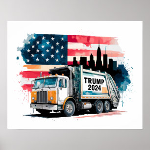Müllwagen für Trump Poster