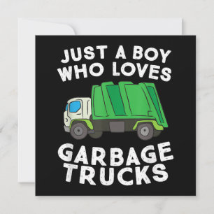 Müllwagen nur ein Junge, der Mülltransporter Liebe Dankeskarte