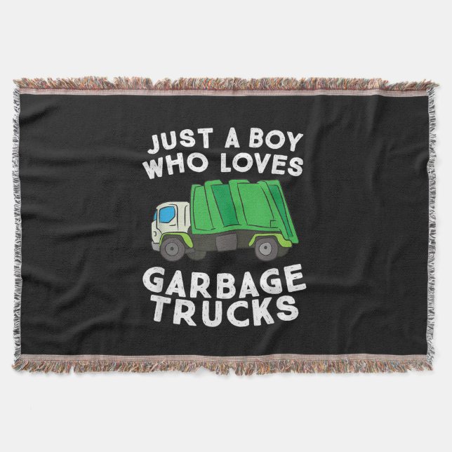 Müllwagen nur ein Junge, der Mülltransporter Liebe Decke (Vorderseite)