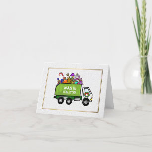 Müllwagen-Weihnachtskarte Karte