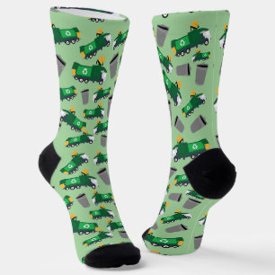 Müllwagen zum Recycling Muster Socken