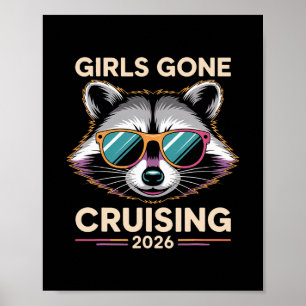 Müllwaschbären-Mädchen auf Kreuzfahrt 2026 Kreuzfa Poster
